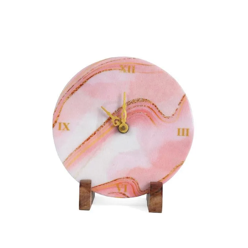 Cherona Hand Crafted Marble Table Clock media 5
