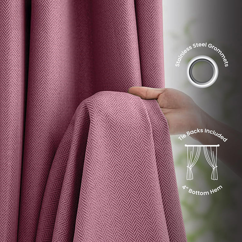 Urban Space Drift Blackout Curtain (Pink) - Set Of Two media 5