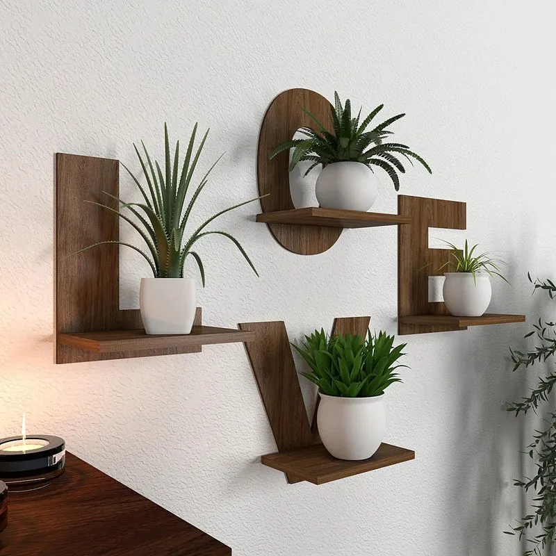 Color Pop (MDF,Wood) Shelves - Set Of Four media 1