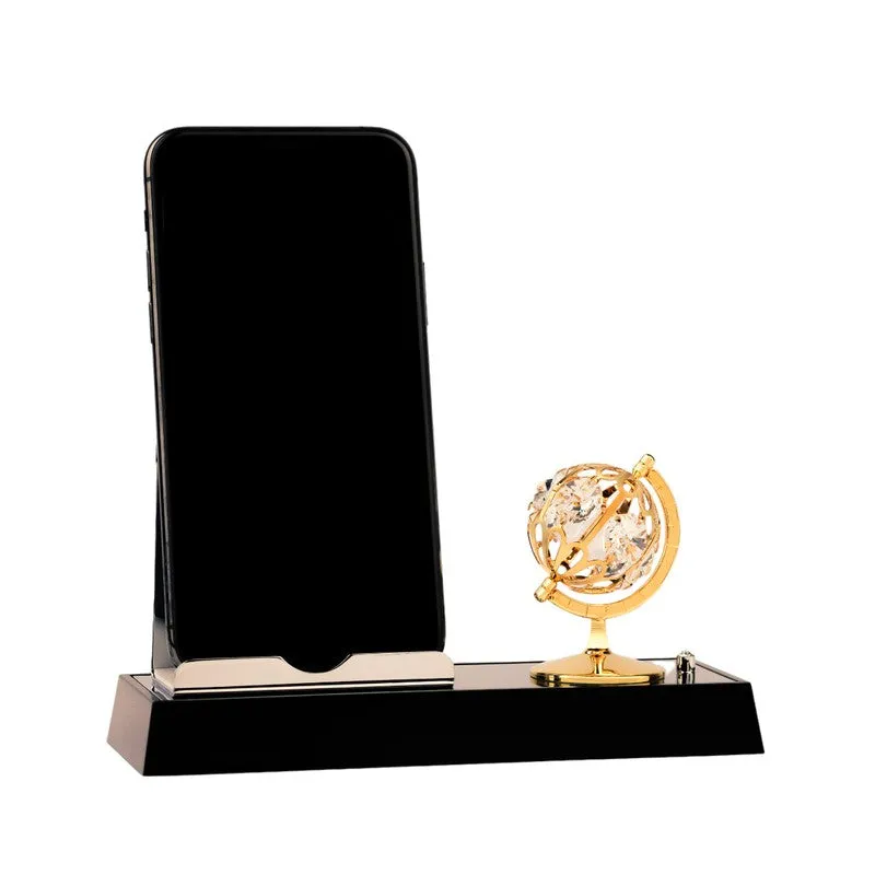 GoldenGlobe 24K Gold Plated Mild Steel Desk Organizer media 4
