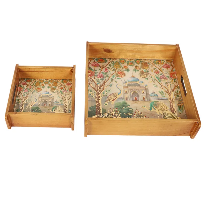 Royal Eden Wooden Serving Tray - Set of Two media 3