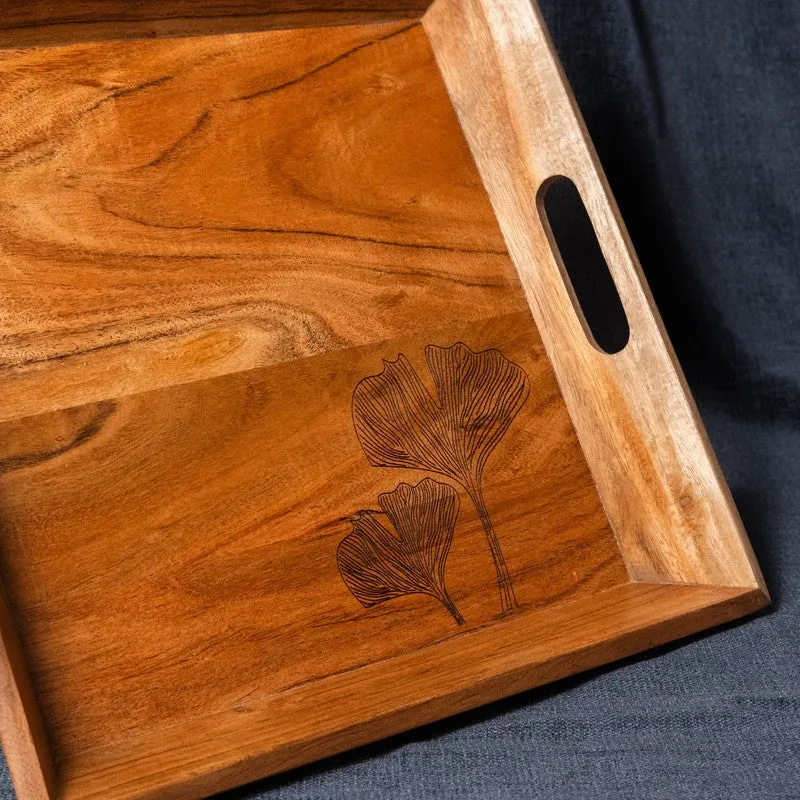 Ornara Pattern Print Wooden Serving Tray media 6