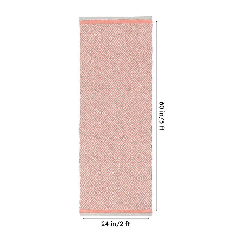 Earthica Cotton Runner Rug - Peach media 8