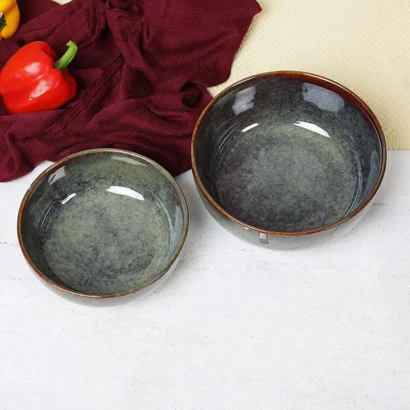 Elmina Glam Handmade Serving Bowl (750 ML) - Set Of Two - 1