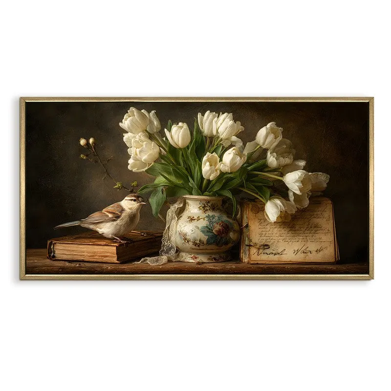 Teal Tranquility Canvas Wall Painting With Frame media 3