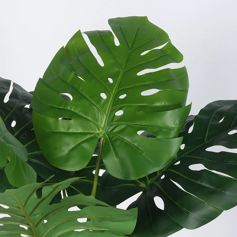 Neutra Artificial Monstera With Black Plastic Pot - 4 Feet media 5