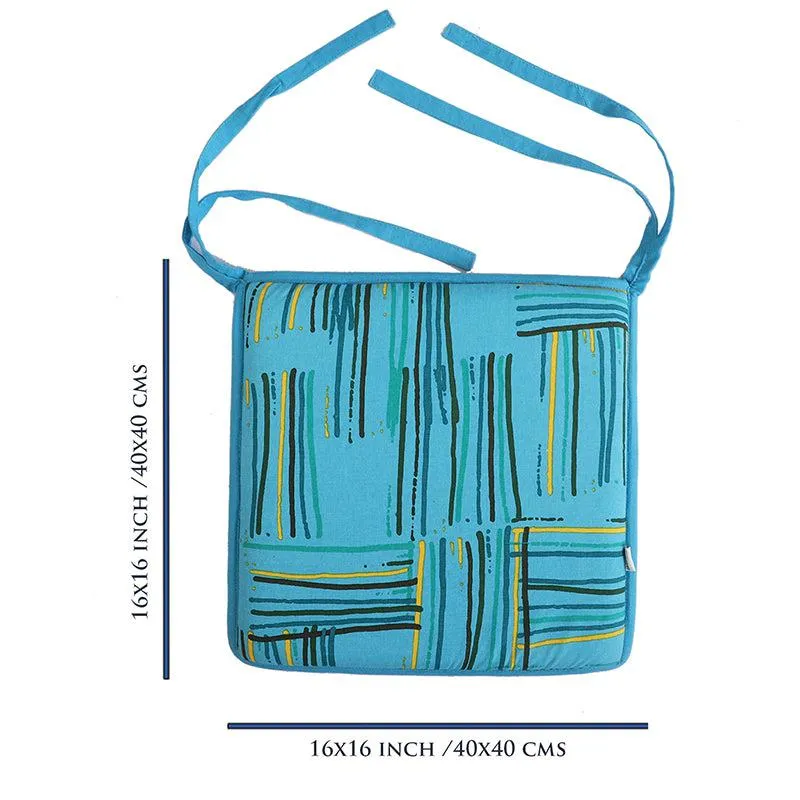 Serene Strokes Geometric Chair Pad - Set Of Two media 5