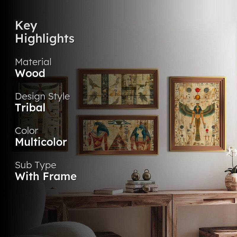 Egyptian Gala Wall Art - Set of Four media 2