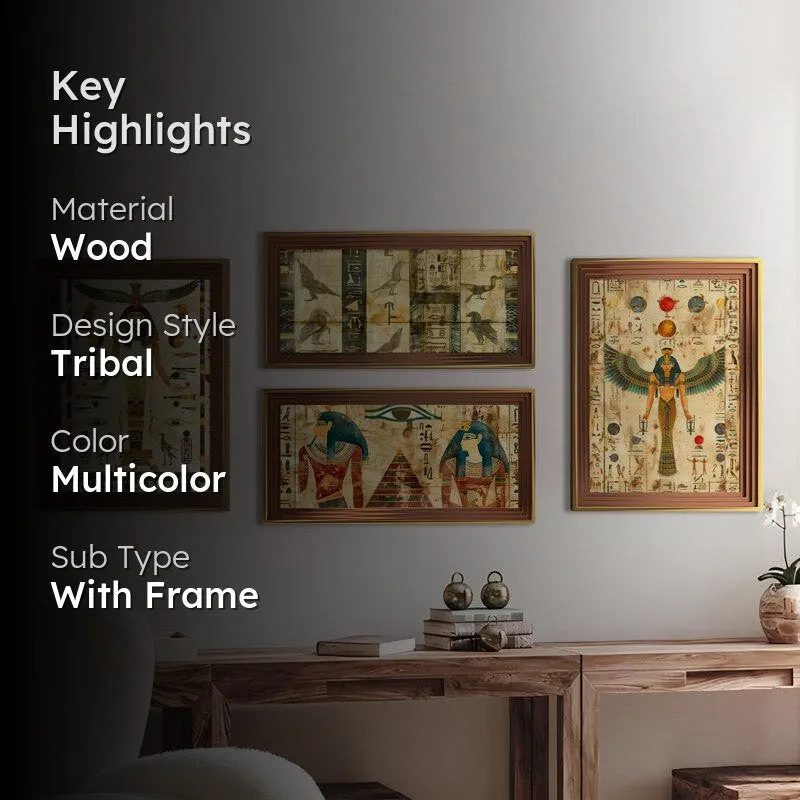 Egyptian Gala Wall Art - Set of Four media 2
