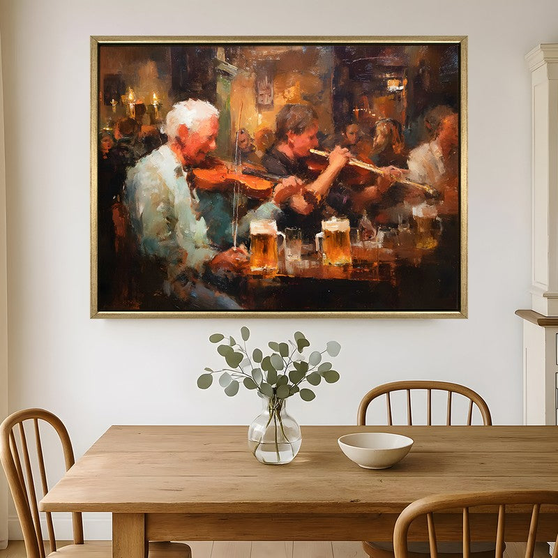 Mugside Music Canvas Wall Painting With Frame