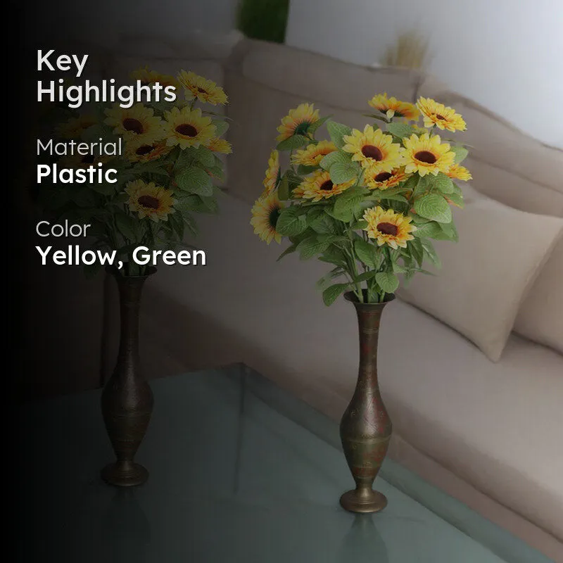 Artificial Sunflower Stick - Set Of Four media 2