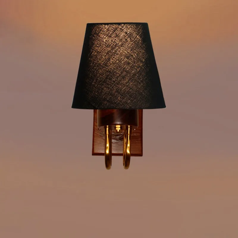 Gilded Arch Decorative Cotton Wall Lamp - Black media 6