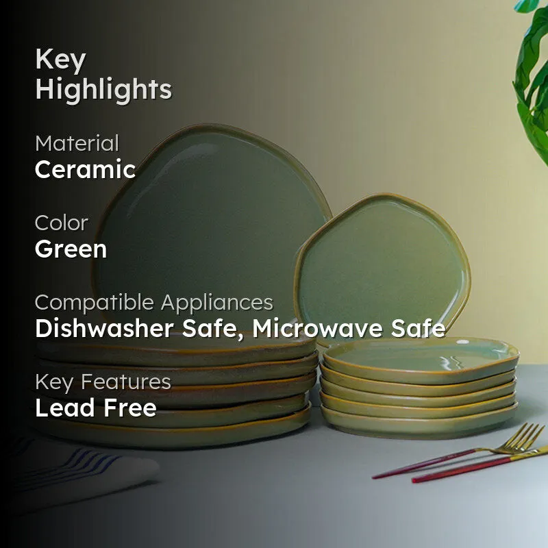 Organa Ceramic Dinner Set (Sage Green) - 12 Piece Set media 2