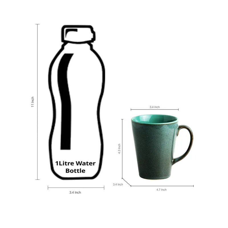 Biana Ceramic Coffee Mug (320 mL Each) - Set of Two media 8