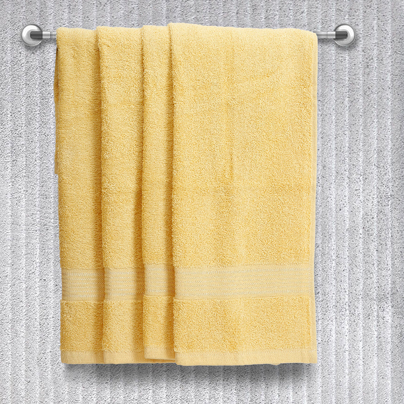 Eva Quick Dry Hand Towel (Yellow) - Set Of Four