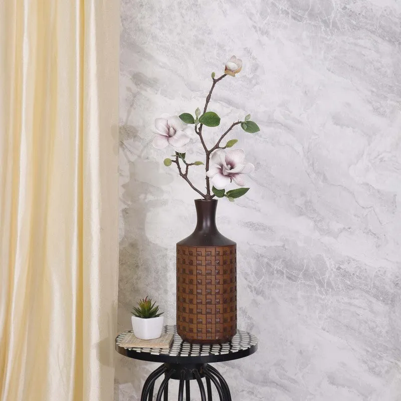 Elegant Magnolia Flower Stick For Modern Spaces - Brown media 1