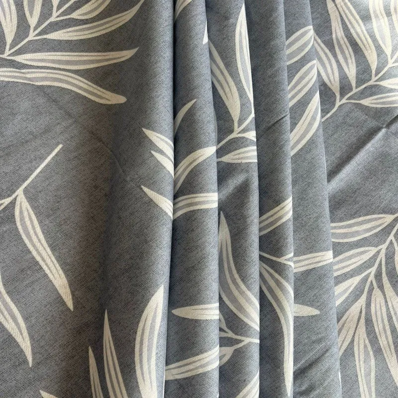 Leaf Mist Cotton Bedsheets (Blue) - 400 TC media 4