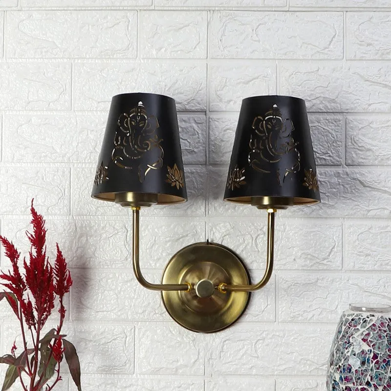 AuraCut Ganesha Duo Metal Wall Lamp media 3