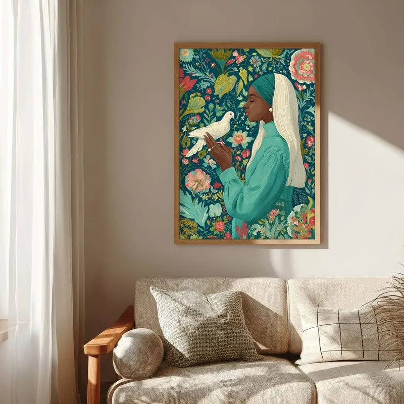 Natures Embrace Canvas Wall Painting With Brown Frame media 7