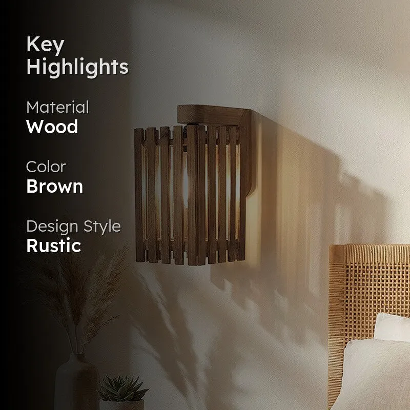 Nymphe Wooden Wall Lamp media 2