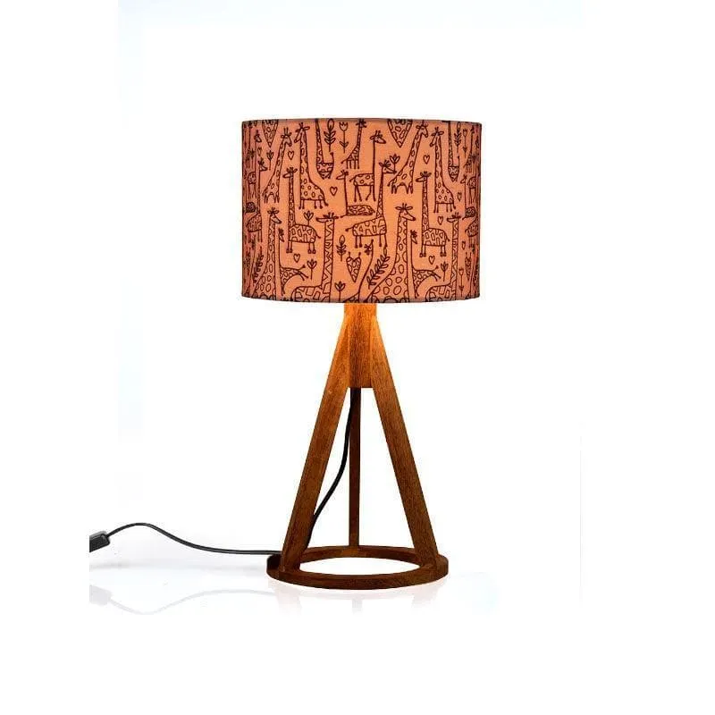Tall Tales Tripod Fabric Table Lamp - Pink,Brown media 4