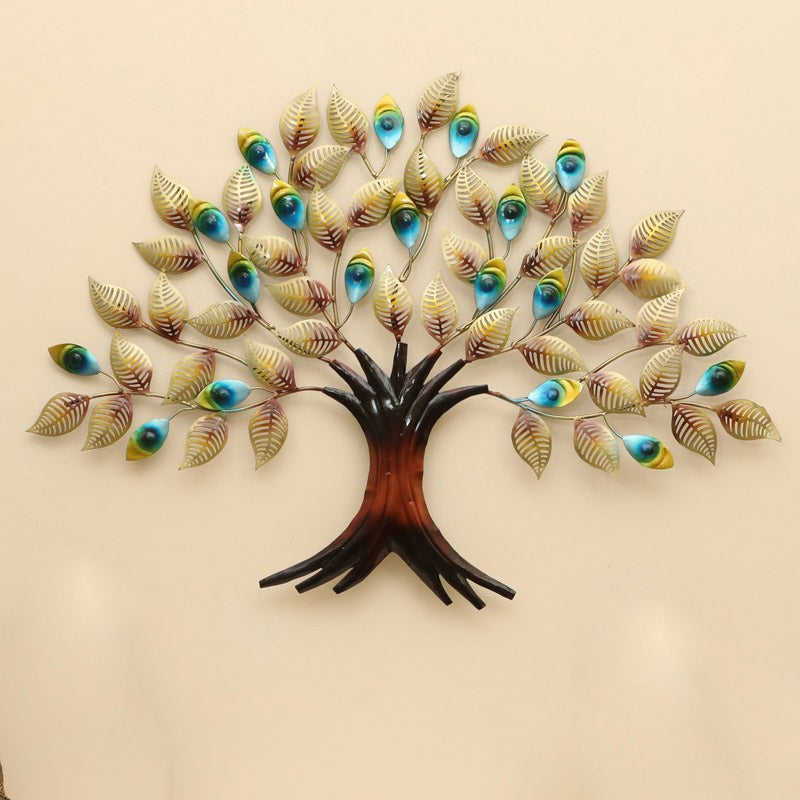 Peacock Leaves Metal Wall Accent
