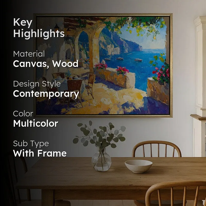 Sun-Drenched Canvas Wall Painting With Frame media 2