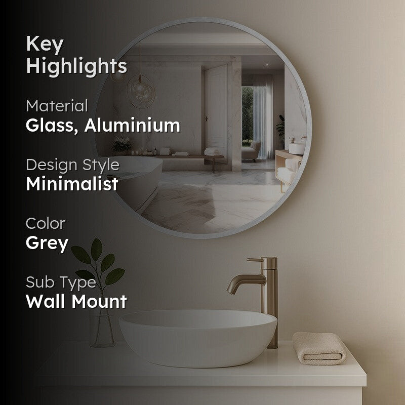 Evara Wall Mirror With Aluminium Frame media 2