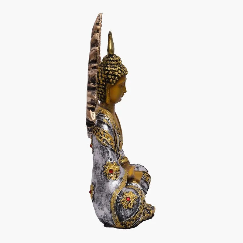 Azure Peace Buddha Idol - Silver media 4