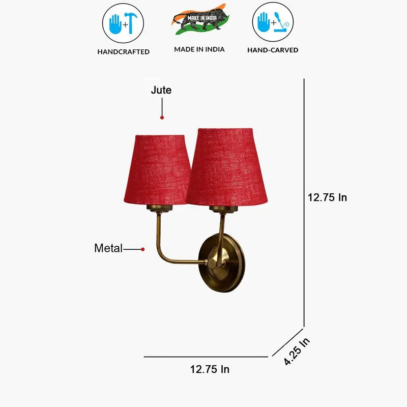 Lumoire Duo Cone Metal Wall Lamp - Maroon media 8