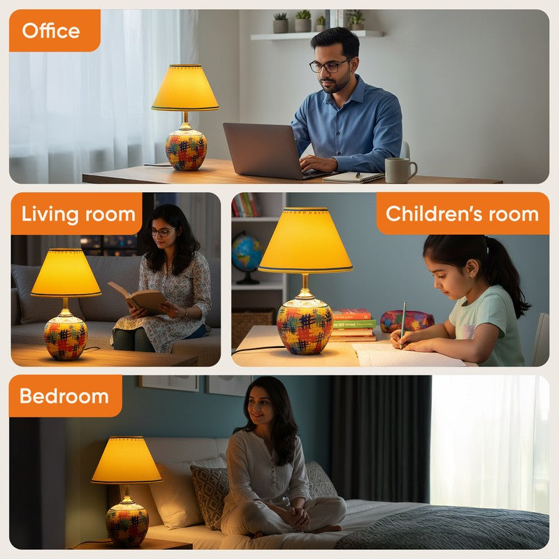 Shahana Terracotta Table Lamp - Multicolor media 8