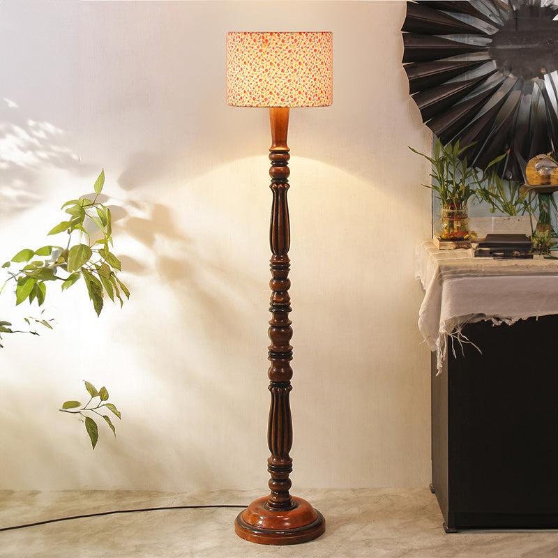 Color Spash Masiya Vintage Wooden Floor Lamp