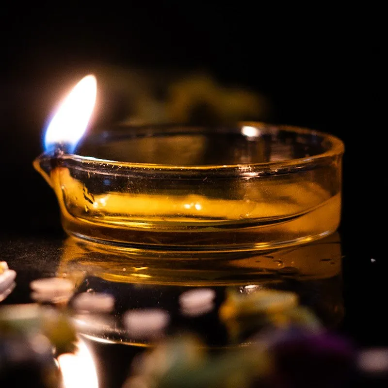 DivineGlow Traditional Borosilicate Glass Diya - Set Of Seven media 8