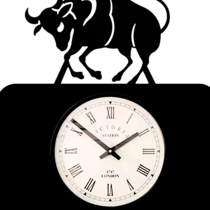 Taurus Steel Analog Wall Clock - Black media 5