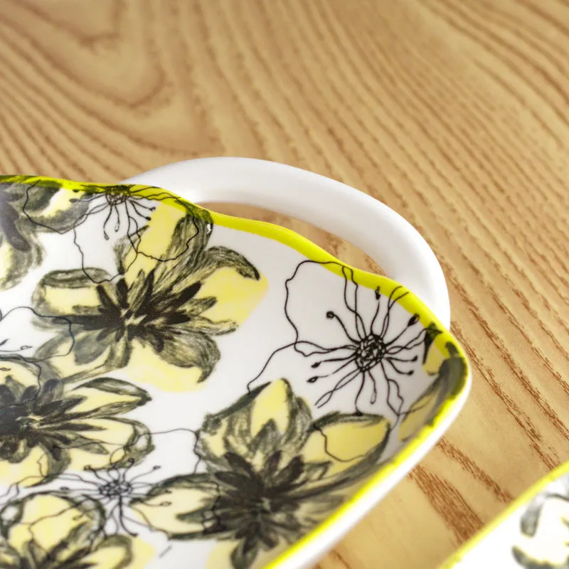 Tropical Leaf Porcelain Platter - Four Piece Set media 6