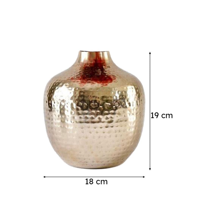 Francine Metal Vase - Gold media 6