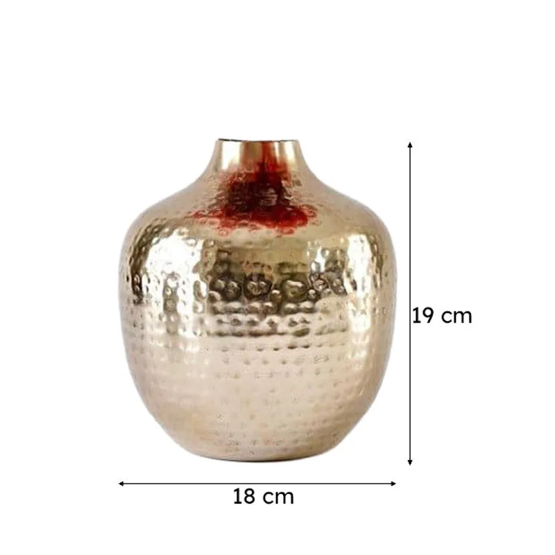 Francine Metal Vase - Gold media 6