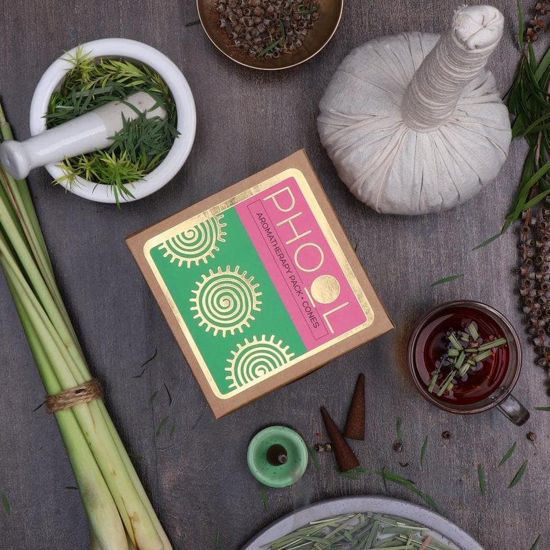 Phool Aromatherapy Combo Pack - Natural Incense Cones Tea Tree & Lemongrass media 3