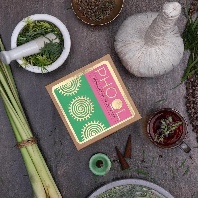 Phool Aromatherapy Combo Pack - Natural Incense Cones Tea Tree & Lemongrass media 3