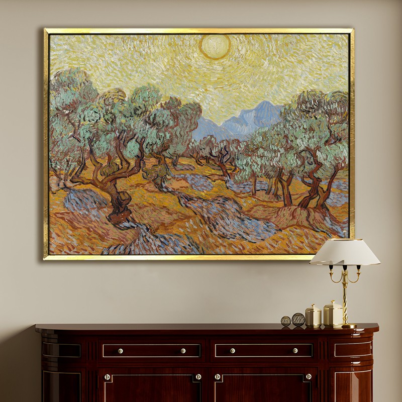 Golden Grove Canvas Wall Painting With Frame