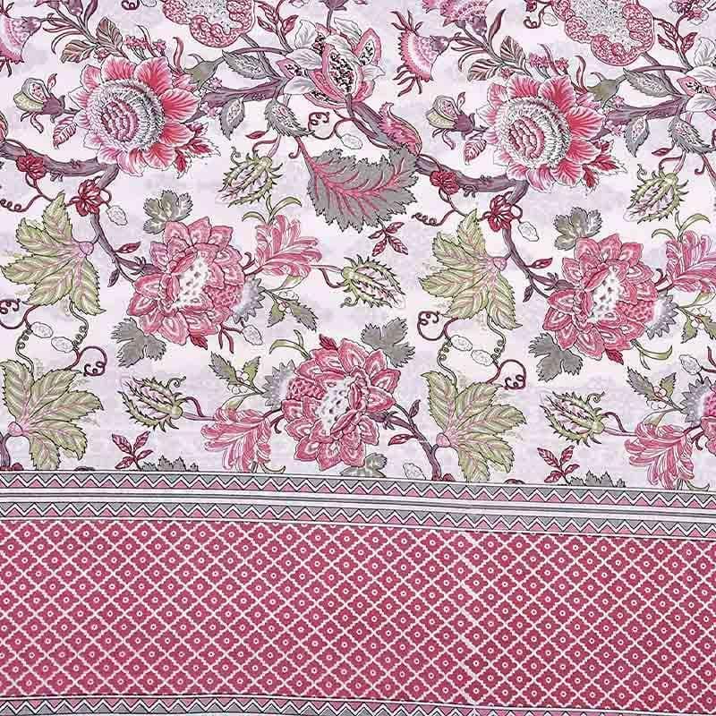 Gulab-E-Gulzaar Cotton Bedsheet (Magenta) - 144 TC media 6