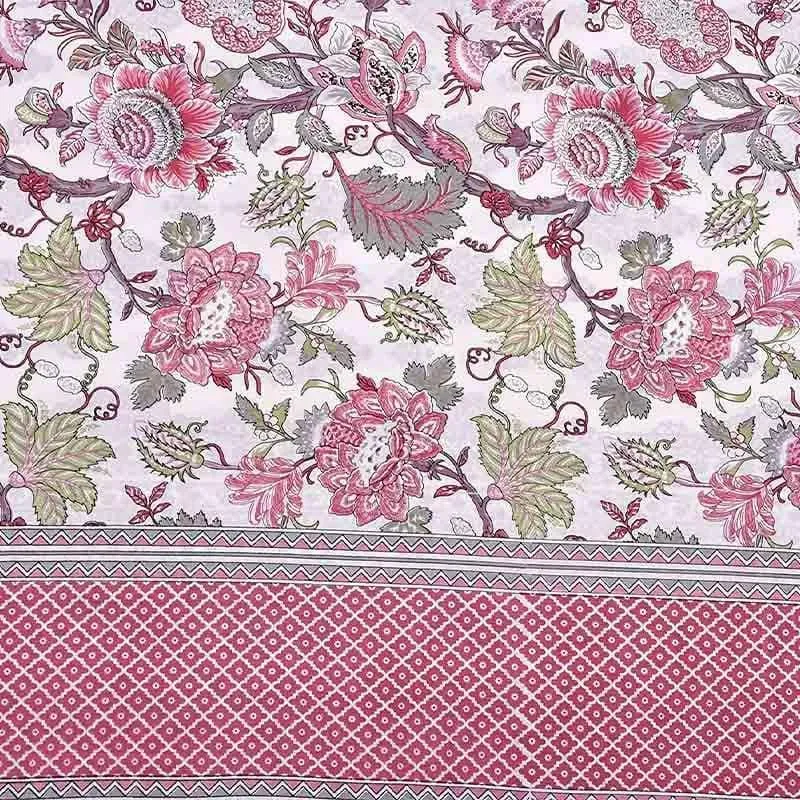 Gulab-E-Gulzaar Cotton Bedsheet (Magenta) - 144 TC media 6