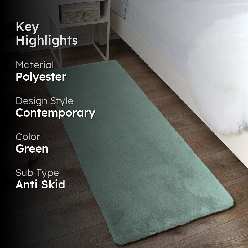 Ruffle Luxe Runner Rug - Lime Green media 2