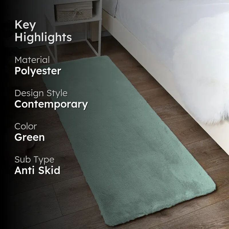 Ruffle Luxe Runner Rug - Lime Green media 2