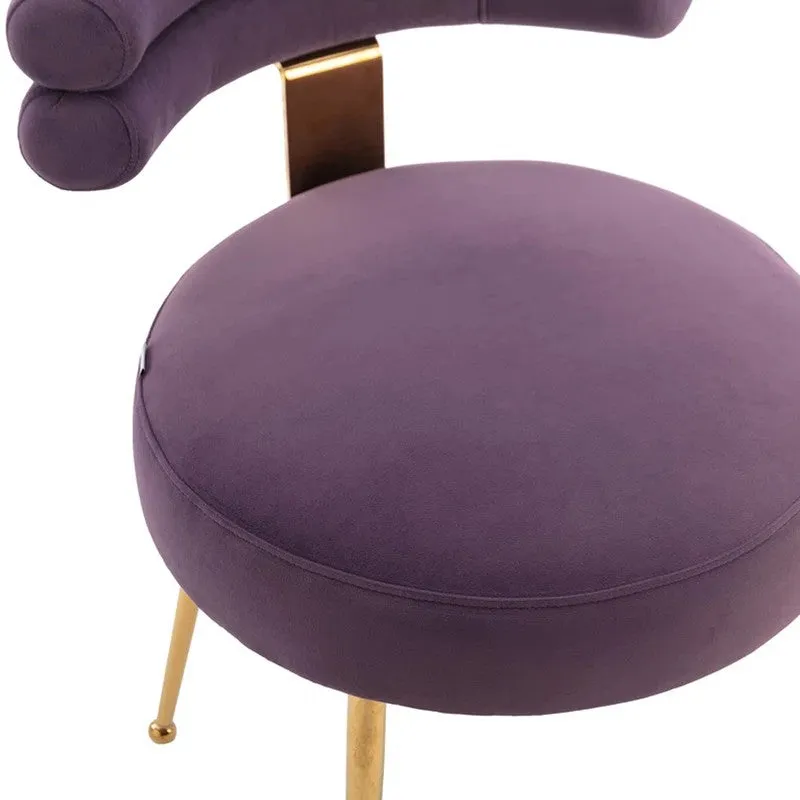Velmora Metal Accent Chair - Purple media 8