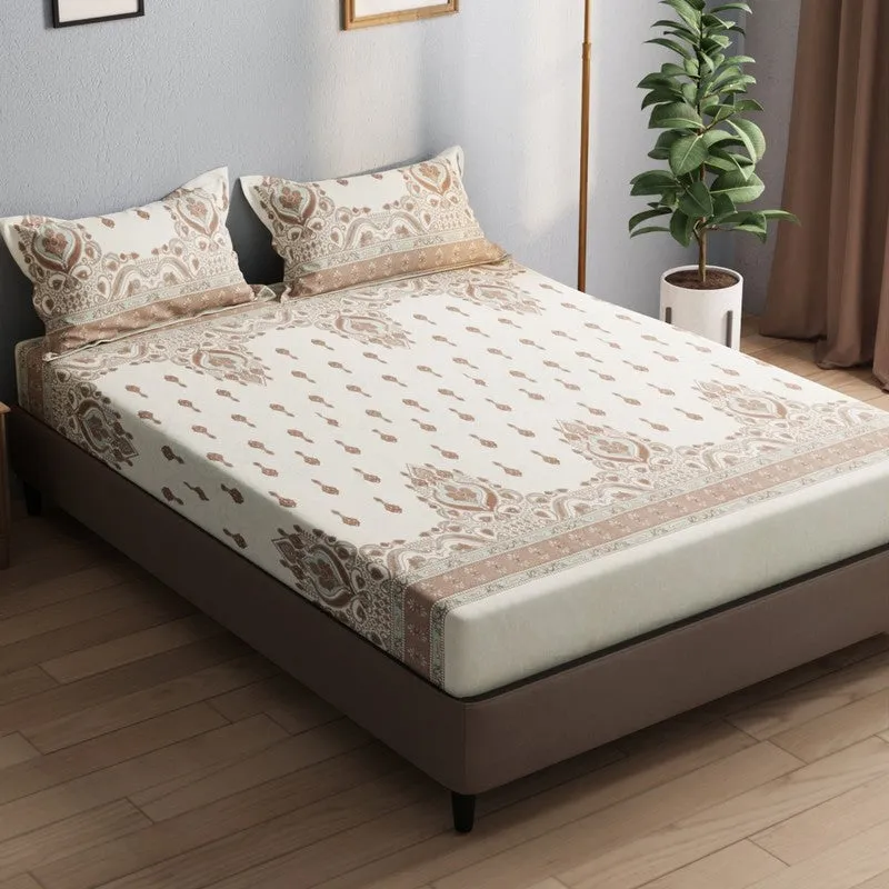 Zevric Bedsheet (Brown) - 115 GSM media 4