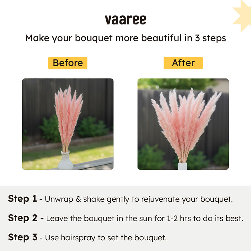 Naturally Dried Bunny Tail Stems (Red) - Set Of Fifty media 5