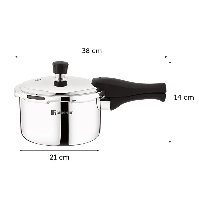 Bergner Induction Safe Pressure Cooker - 2000 ml/14 Inches media 8