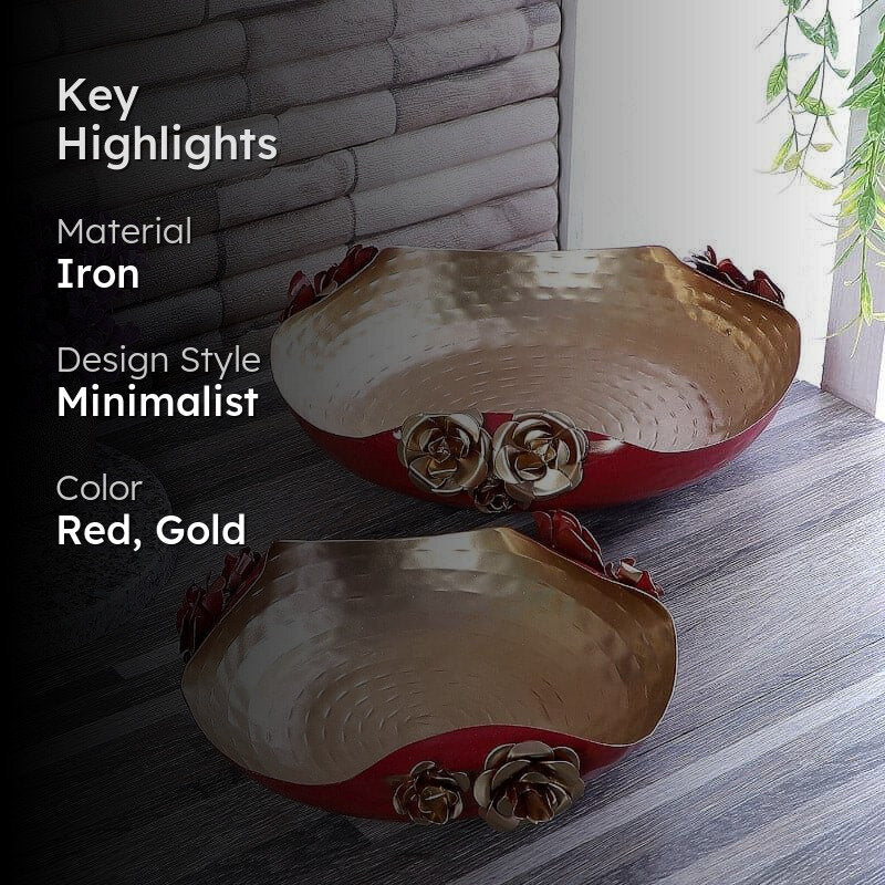 Karthava Ethnic Urli (Red) - Set Of Two media 2