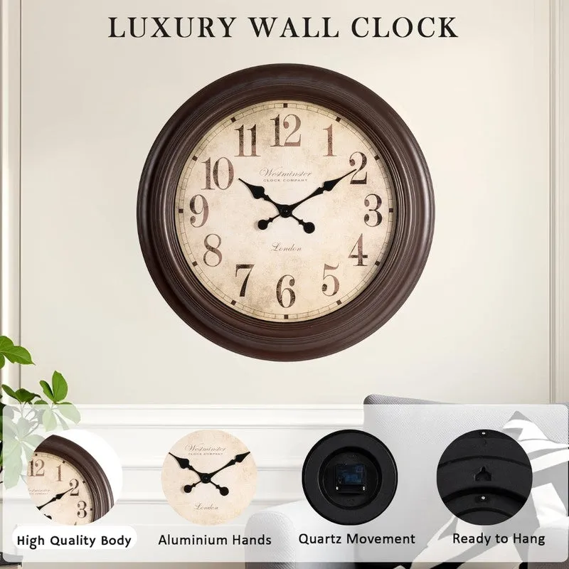 Homestead Round Wall Clock - Brown media 10